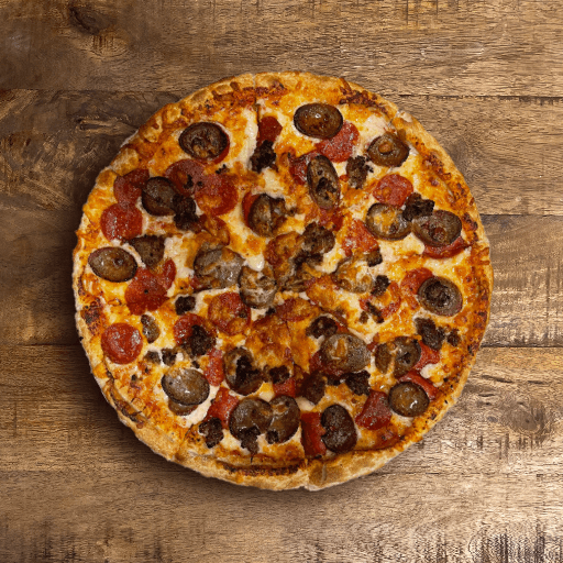 File:Papa John's Pizza small pepperoni and black olives pizza pie